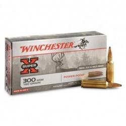 1 LOT    DE 20 BALLES  WINCHESTER -CALIBRE  300WSM SUPER X POWER POINT 180GR