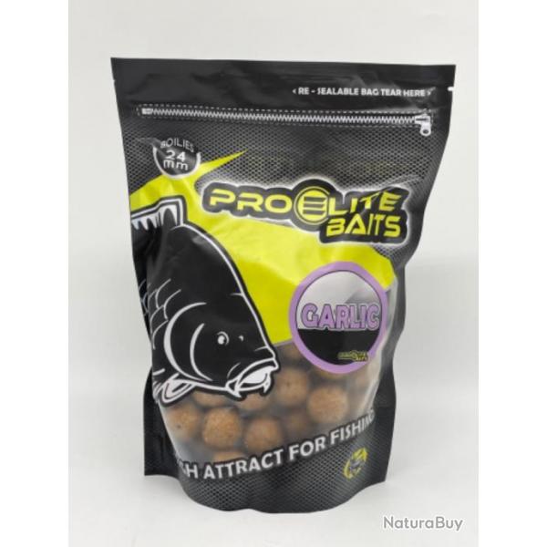 Bouillettes pro elite baits garlic 24mm 800gr