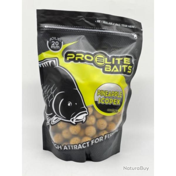 Bouillettes pro elite baits pineapple-scopex 20mm 800gr