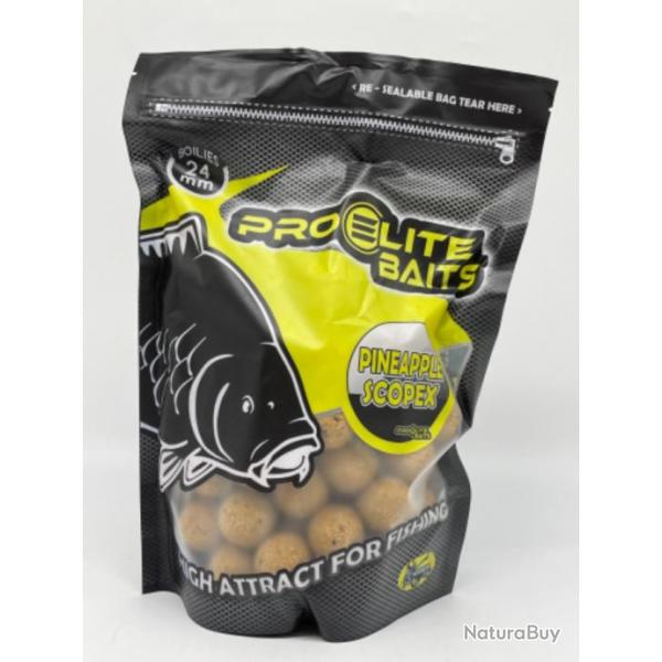 Bouillettes pro elite baits pineapple-scopex 24mm 800gr