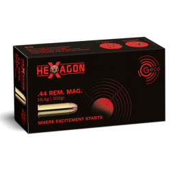 MUNITIONS GECO CALIBRE .44 REM MAG HEXAGON 19,4g/300gr BOÎTE DE 50 (Copie) 20 boites ( 1000 munition