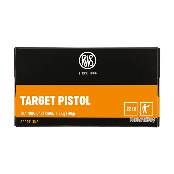 Cartouches RWS 22 LR TARGET PISTOL 20 boites ( 1000 munitions )