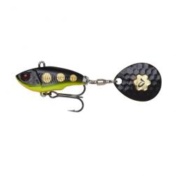 Poisson Nageur Savage Gear Fat Tail Spin 8cm 24g 8cm Black Magic