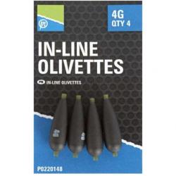 PRESTON PLOMBS INLINE OLIVETTES PRESTON 0.40 gr