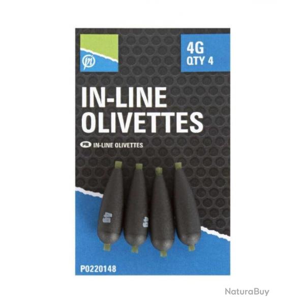 PRESTON PLOMBS INLINE OLIVETTES PRESTON 0.40 gr