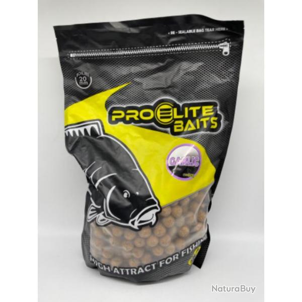 Bouillettes pro elite baits garlic 20mm 2,5kg