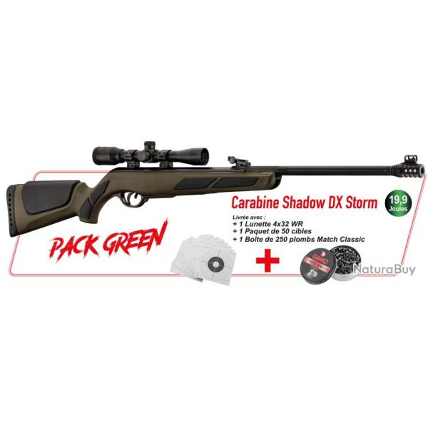 Pack Cerise GAMO 2024 - Carabine Shadow DX Green Storm 19,9j