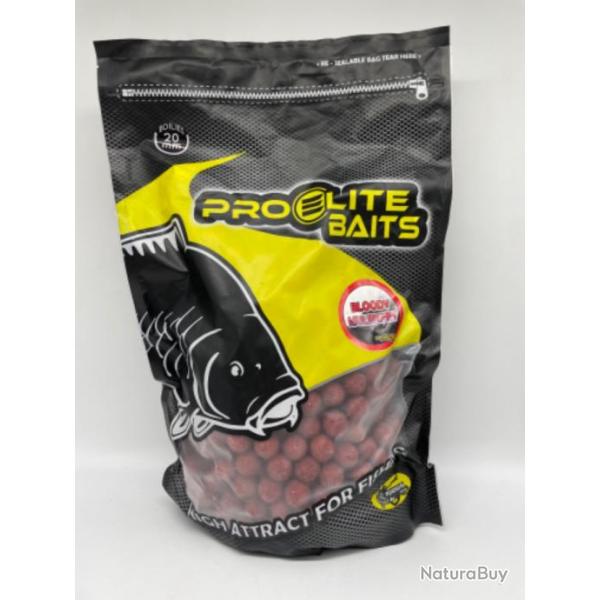 Bouillettes pro elites baits bloody mulberry 20mm 2,5kg