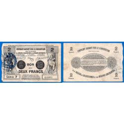 Valenciennes Et Regions Limitrophes Bon Pour 2 Francs 1916  Serie 7