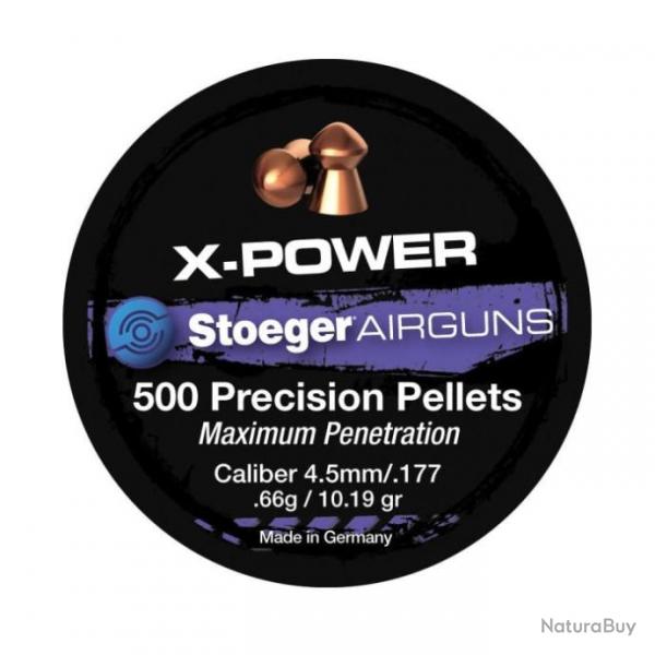 Boite de plombs Stoeger X-power 0.66 g - Cal. 4.5 - Par 1