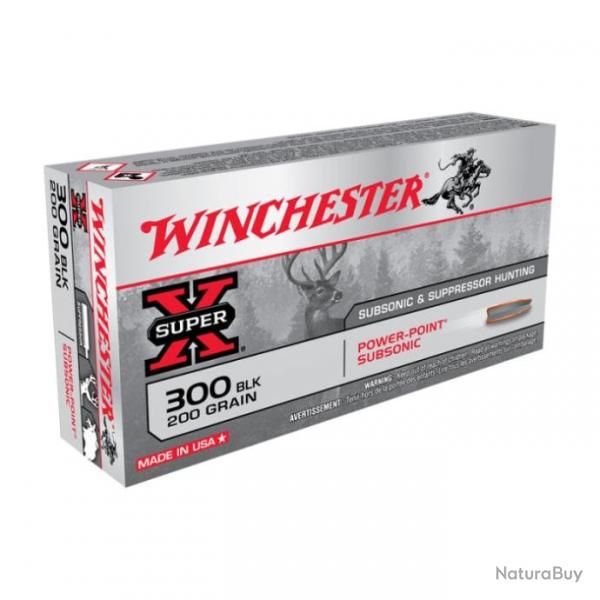 Cartouches Winchester Subsonic - 300BLK - Par 20 - 300 BLK / 200 gr / Par 1