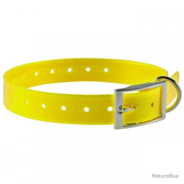 Collier pour chien Country polyurthane 2.5 x 60 cm - Jaune