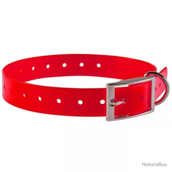 Collier pour chien Country polyurthane 2.5 x 60 cm - Rouge