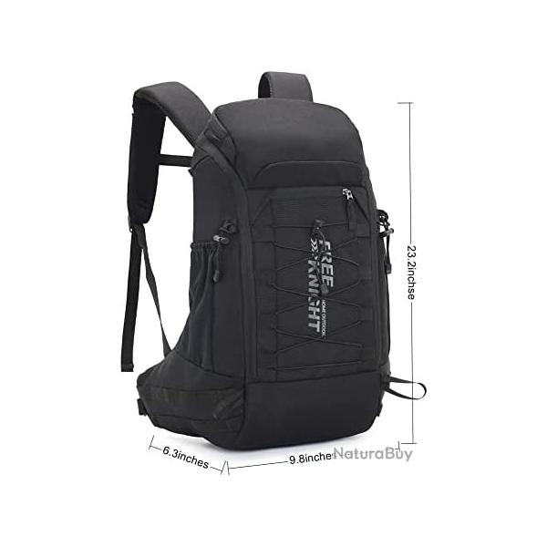 Sac  Dos de Randonne 40 l Lger Impermable Camping Escalade Ski Cyclisme  Avec Housse Pluie Noir