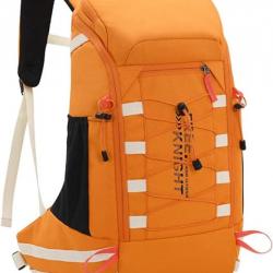 Sac à Dos de Randonnée 40 l Léger Imperméable  Avec Housse Pluie Camping Escalade Cyclisme Orange