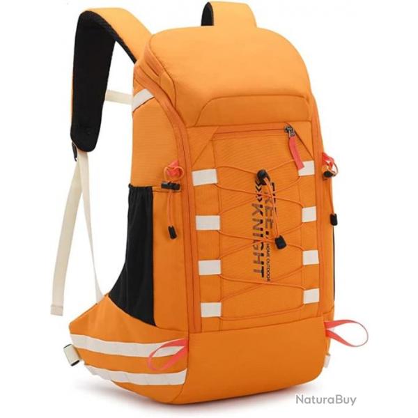 Sac  Dos de Randonne 40 l Lger Impermable  Avec Housse Pluie Camping Escalade Cyclisme Orange