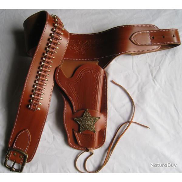 HOLSTER WESTERN BRUN CLAIR  - Rf.721