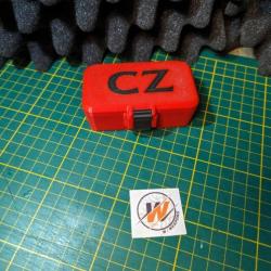 Boite de rangement pour munition 22lr avec custom logo CZ ROUGE- Impression 3D