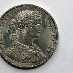 ALLEMAGNE = ANCIENS ETATS = FRANCFORT VILLE LIBRE - 2 VEREINSTHALER de 1861 EN ARGENT