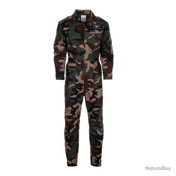 Combinaison de vol US Airforce (Couleur Camouflage Woodland, Taille (EU) 40-42)