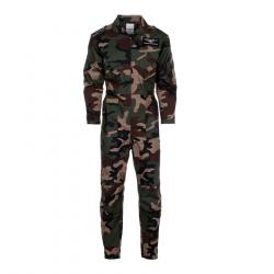 Combinaison de vol US Airforce (Couleur Camouflage Woodland, Taille (EU) 46-48)
