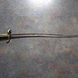 Baïonnette sabre yatagan fusil de rempart modèle 1840 France