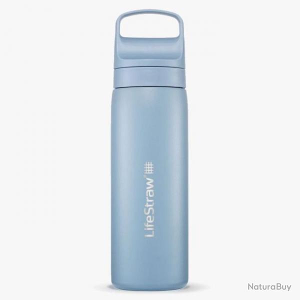 Gourde filtre  eau Lifestraw Go Stainless Steel 530 ml bleue