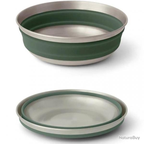 Bol pliable Sea to Summit Detour Stainless Steel Collapsible Bowl M vert