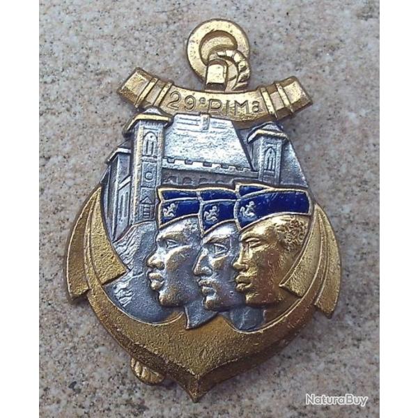 29 Rgiment d'Infanterie de Marine, dos guilloch argent