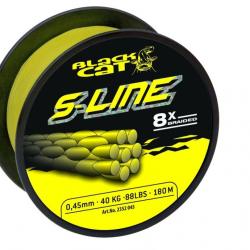 TRESSE BLACK CAT S-LINE 180M 50KG 0.45MM