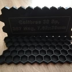 Plateaux de rechargement calibres 38 Sp, 357 Mag, 7.62x39mm