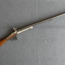 Trés beau fusil de chasse juxtaposé a broche type Lefaucheux calibre 16 artisanal Stéphanois