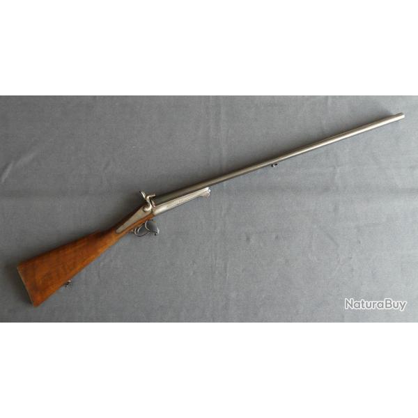 Trs beau fusil de chasse juxtapos a broche type Lefaucheux calibre 16 artisanal Stphanois