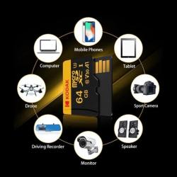 Carte Micro SD + adaptateur Classe 10, 32 Go  Haute Vitesse, Mémoire Flash, TF, camera chasse ou . Z