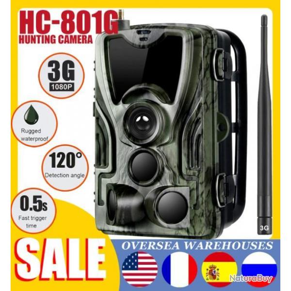 HC801G Camra de chasse MMS 20MP 1080P, sans fil 0.3s  infrarouge ,