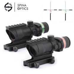 SPINA OPTICS tactique acog style 4x32 portée de fusil vert fibre optique