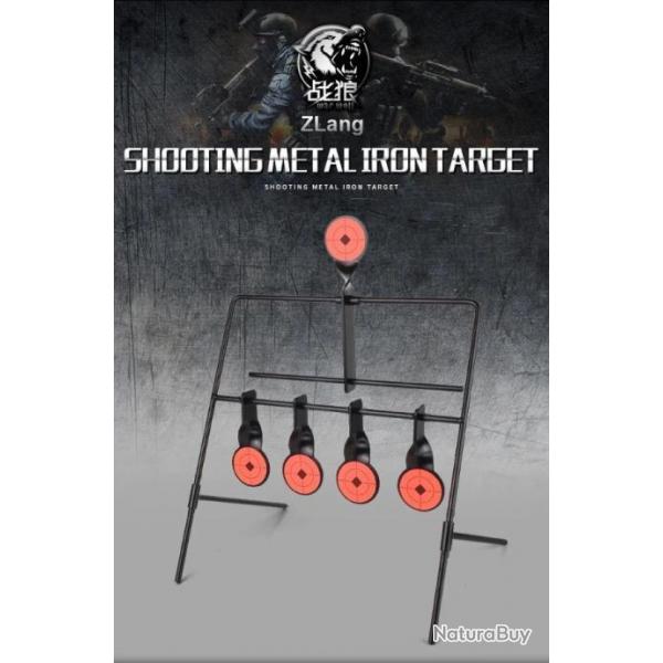 cible de tir en mtal rotatif, 4 + 1, entranement au tir zz