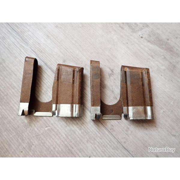 Lot 2 lames Clips pour cartouches pour fusil suisse Rubin Schmidt GP11 - K11 - K31, 1889- Chargement