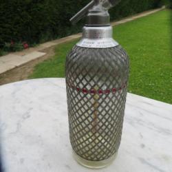 Ancienne bouteille siphon grillagé "Sparklets Ltd Makers - London "Grand Modéle "C Size" (Vers 1930)
