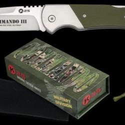 K25 18701 Couteau pliant de survie , commando - sauvetage