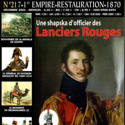 Tradition magazine 217 , grouchy, régiment de dromadaires , italie 1859, lanciers rouge, 1ère platin