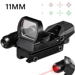 Red Dot viseur point rouge et vert avec Laser rouge et rail 11 mm
