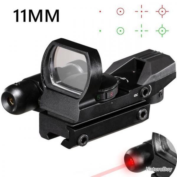 Red Dot viseur point rouge et vert avec Laser rouge et rail 11 mm