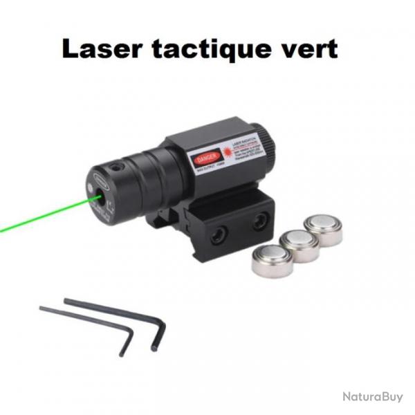 Viseur laser vert tactique pour rail de 11 et 22 mm avec switch dport