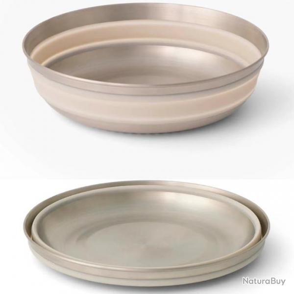 Bol pliable Sea to Summit Detour Stainless Steel Collapsible Bowl L gris