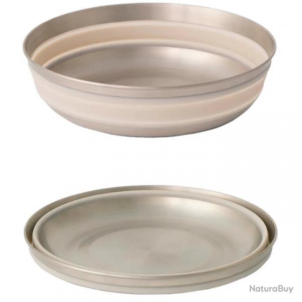 Bol pliable Sea to Summit Detour Stainless Steel Collapsible Bowl L gris