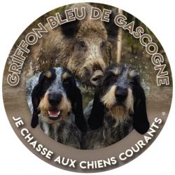 Autocollant pour véhicule Griffon bleu et Sanglier