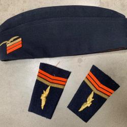 Calot et fourreaux d'épaules caporal chef armée de l'air France