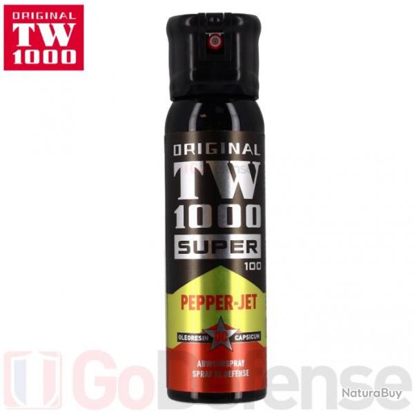 SPRAY AU POIVRE POUR L AUTODFENSE PERSONNELLE TW1000 PEPPER -JET SUPER 100 100ML VENDU PAR 6 PIECES