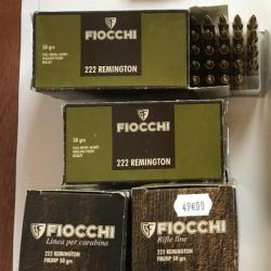 cartouches Fiocchi 222 Remington